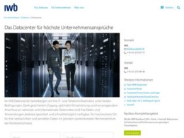 Website Printscreenhttps://www.iwb.ch/Fuer-Unternehmen/Telekom/Datacenter.html